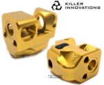 Killer Innovations Comp Compensator Muzzle Brake for 9mm For Glock Gen 3 Gold TN - Image 2