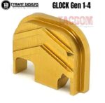 Tyrant Designs Slide End Plate Billet Aluminum Rear Cover plate for Glock Gen 1 2 3 4 Cover Black Red Blue Grey Gold Machine Aluminum Sliver - Image 6