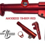 Timber Creek Outdoors Minimalist KIT in RED for AR15 Platform Includes Buffer Tube , Receiver Extension plate stock & QD End plate