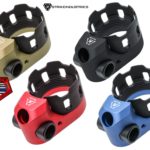 Strike Industries TRIBUS AR15 Enhanced Castle Nut and Extended End Plate Black Anodized Red Blue and FDE