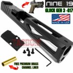 NINEx19 X1 Precision lightweight Slide for Glock 17 GEN 3 - Polymer 80 PF940V2 - 17-4 BILLET Stainless -NITRIDE - USA