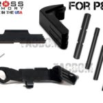 Cross Armory Black UPGRADE Performance Kit for Polymer80 P80 Extended Slide Lock Extended Catch Extended Magazine Catch and Black Pins