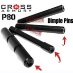 Cross Armory for Polymer80 V2 & C Models that use the 4 Pin set Black DIMPLE for easy install P80 Poly80