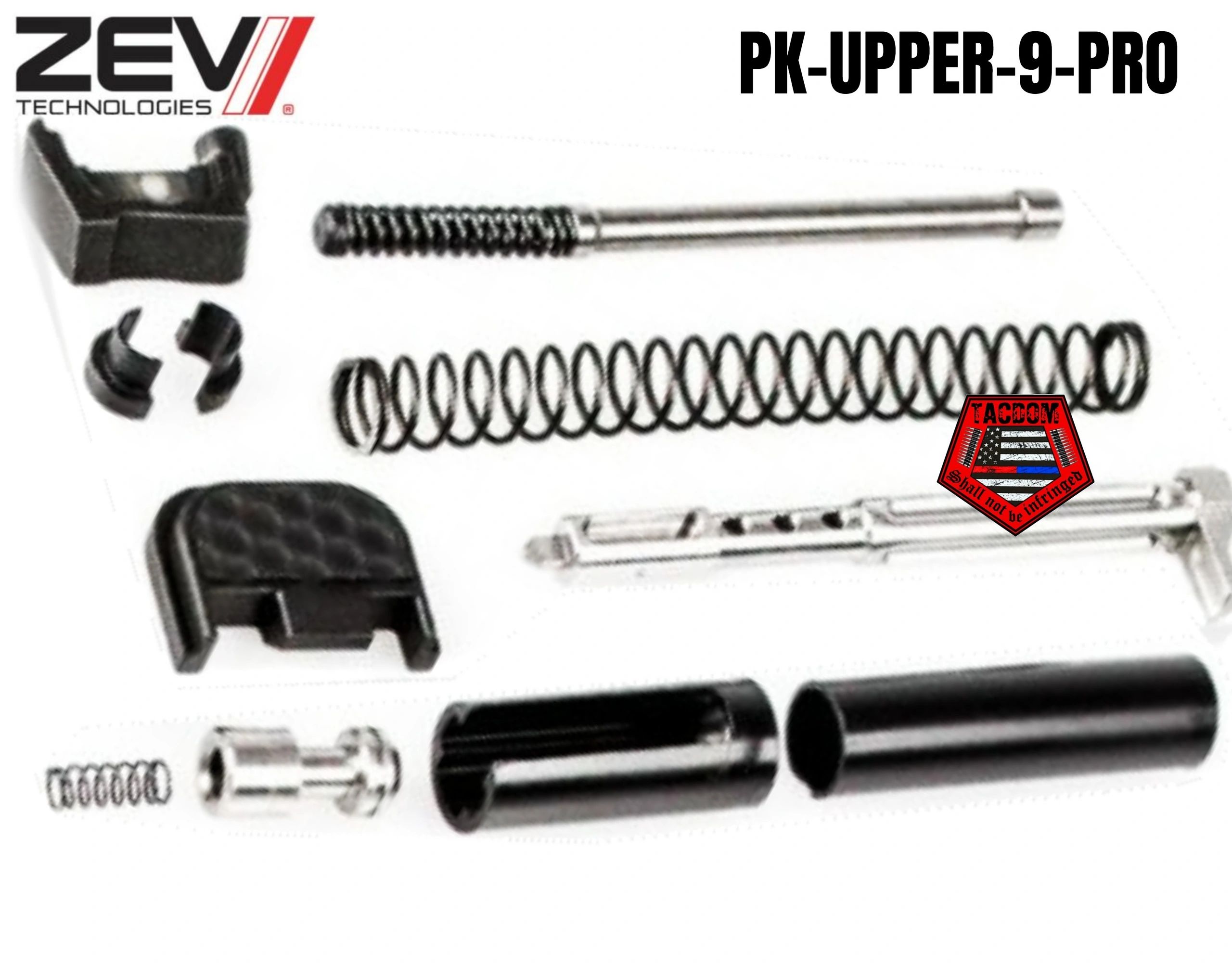 Zev Technologies Glock Upper Slide Parts Kit Pro 9mm Pk Upper 9 Pro 17