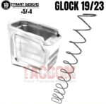Tyrant Designs Extension Magazine+4 / +5 Base Pad Aluminum for GLOCK 19 23 Mag Black Red Gold Grey Blue Machined Aluminum - Image 7