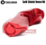 Tyrant Designs Extended Magazine Release Billet Aluminum for S&W Shield Mag Black Red Gold Grey Blue Machined Aluminum - Image 7