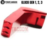 Tyrant Designs Extended Magazine Billet Aluminum Release for Glock GEN 1 2 3 Mag Black Red Gold Grey Blue Machined Aluminum - Image 2