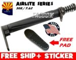GUNTEC USA AR10 308 DPMS AIRLITE SERIES "MINIMALIST" STOCK SET BLACK with FREE PAD