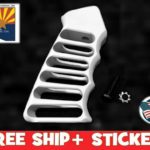 Guntec USA WHITE Ultralight Skeletonized Aluminum Anodized Grip STORM TROOPER AR15