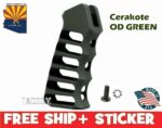 Guntec USA OD Green Ultralight Skeletonized Aluminum Anodized Grip AR15