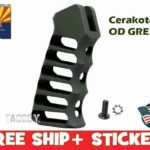 Guntec USA OD Green Ultralight Skeletonized Aluminum Anodized Grip AR15