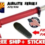 GUNTEC USA AR15 AIRLITE SERIES "MINIMALIST" STOCK SET RED Anodized with FREE PAD