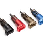 Strike Industries AR Extended Forward Assist Angled Black Red FDE Blue