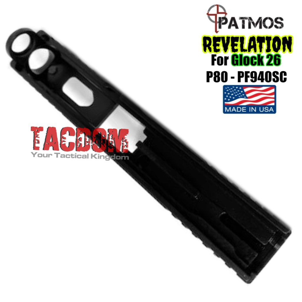 PATMOS Arms REVELATION slide WITH SIGHTS for Glock 26 Polymer 80 ...