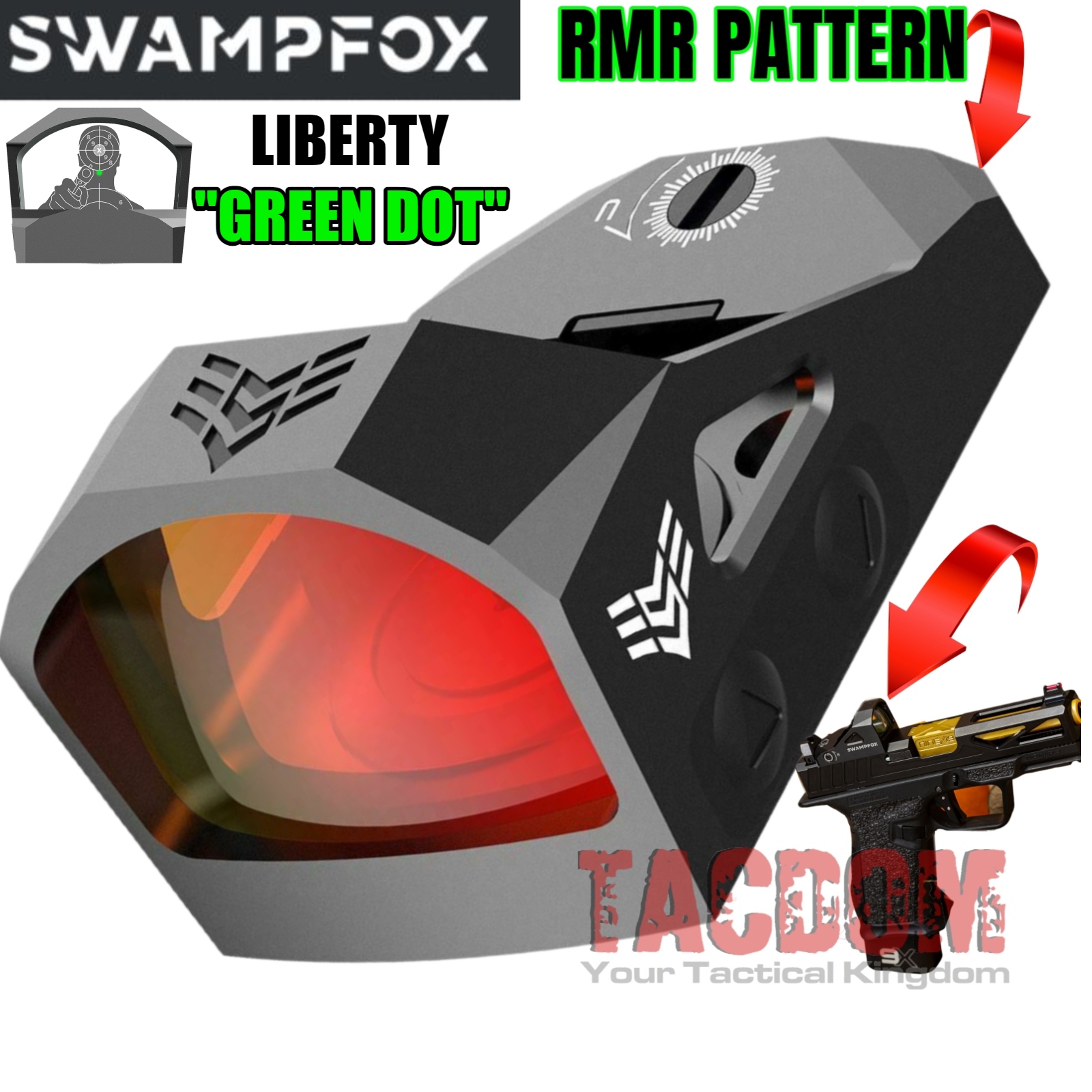 Swampfox Liberty 1x22 Green 3MOA■ドットサイト