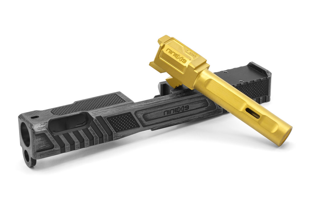 NINEX19 VAPOR Ported Slide & Ported GOLD Barrel COMBO Glock 19 Gen 3