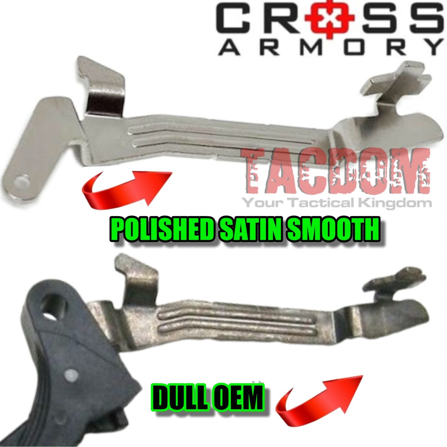 CROSS ARMORY ENHANCED Trigger BAR for Glock 43 43x 48 PF9SS SS80 P80