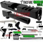 TACFIRE RMR Fluted SLIDE + BARREL + FRAME & SLIDE PARTS for Glock 23 Polymer 80 PF940C 40S&W 416 STAINLESS STEEL
