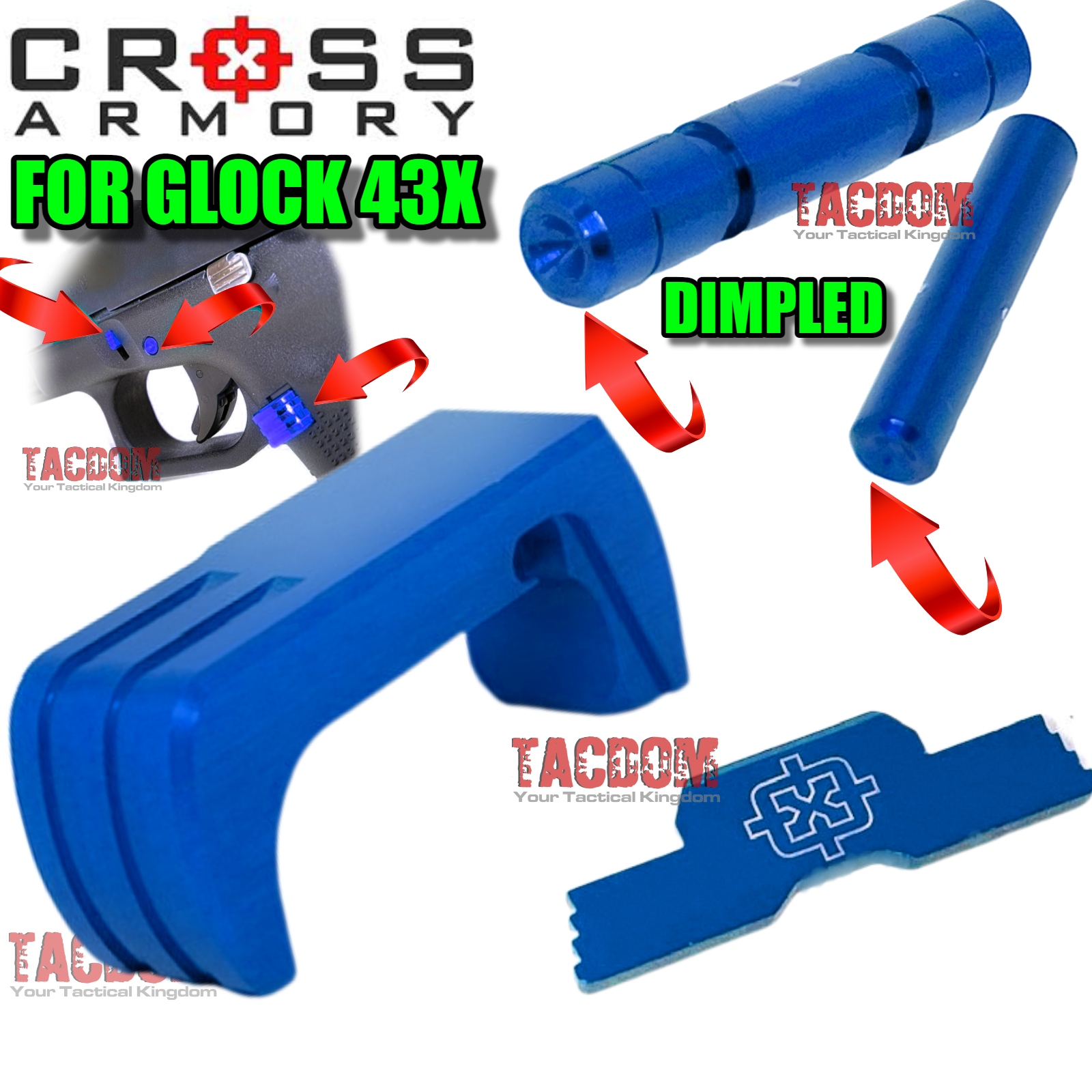 4 Pin Set for Glock Gen 4, Cross Armory Accessories