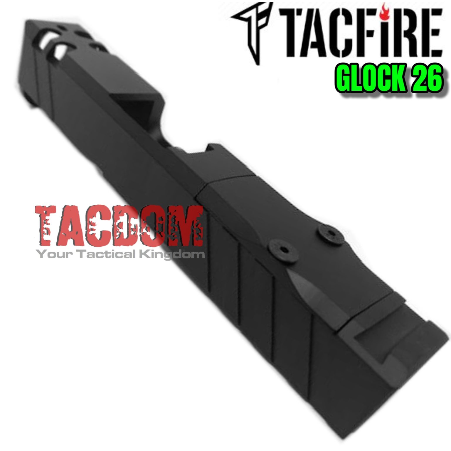 TACFIRE RMR Fluted SLIDE + BLACK BARREL + FRAME & SLIDE PARTS for Glock ...