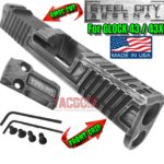 STEEL CITY ARSENAL Slide for Glock 43 / 43X Battleworn Gray slide RMSc Cut Poly 80