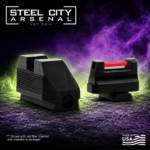 STEEL CITY ARSENAL BLACKOUT FIBER OPTIC MID HEIGHT SIGHTS FOR SIG P320 P365 320 365 - Image 4
