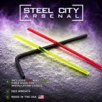 STEEL CITY ARSENAL BLACKOUT FIBER OPTIC MID HEIGHT SIGHTS FOR SIG P320 P365 320 365 - Image 3