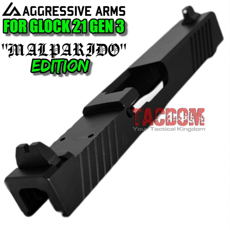 AGGRESSIVE ARMS MALPARIDIO Edition RMR CUT Stainless Steel Black Slide
