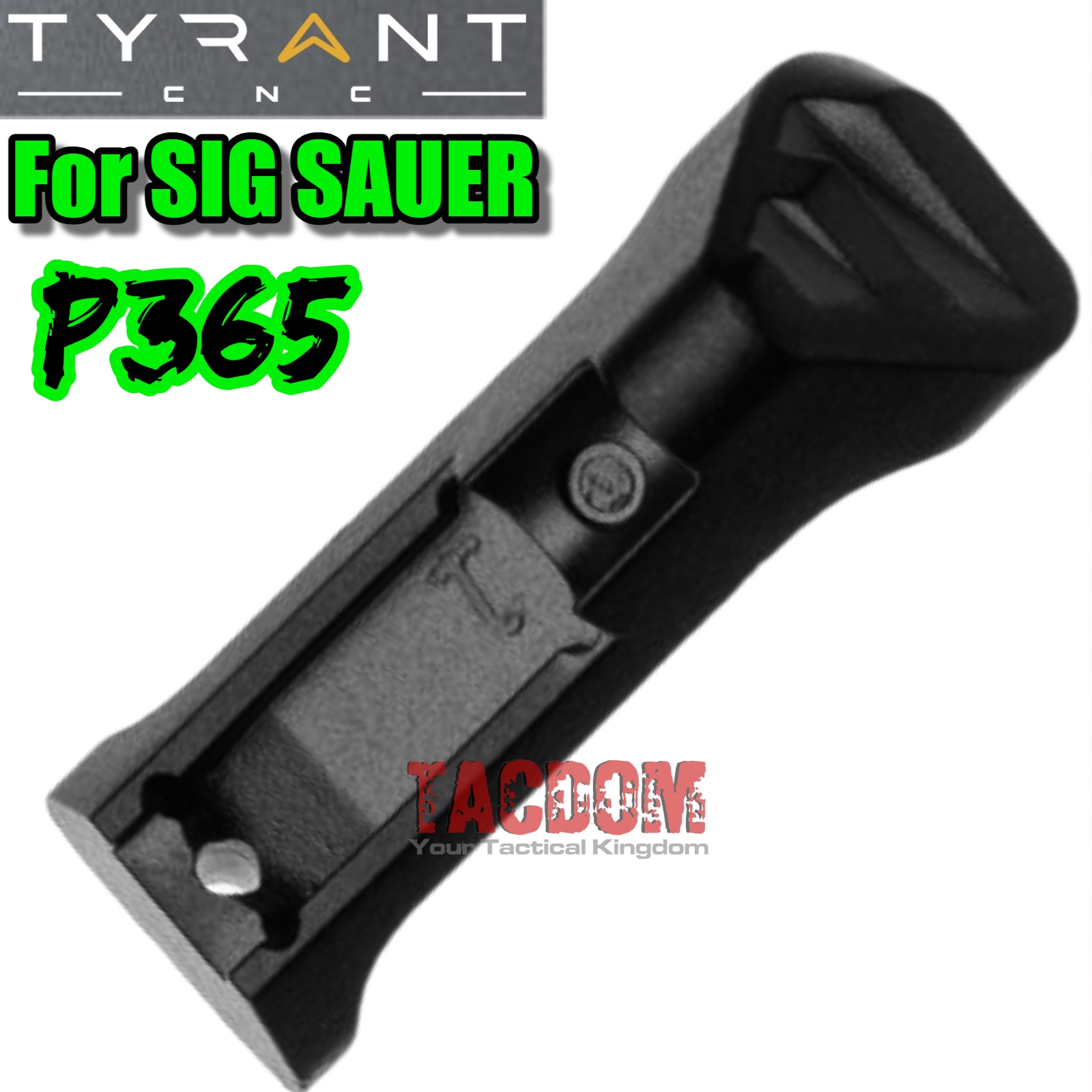 thumbnail image 2 of Tyrant Designs Extended Mag Release For Sig Sauer P320 - Black, SUS304 Steel, USA Made 2 of 6
