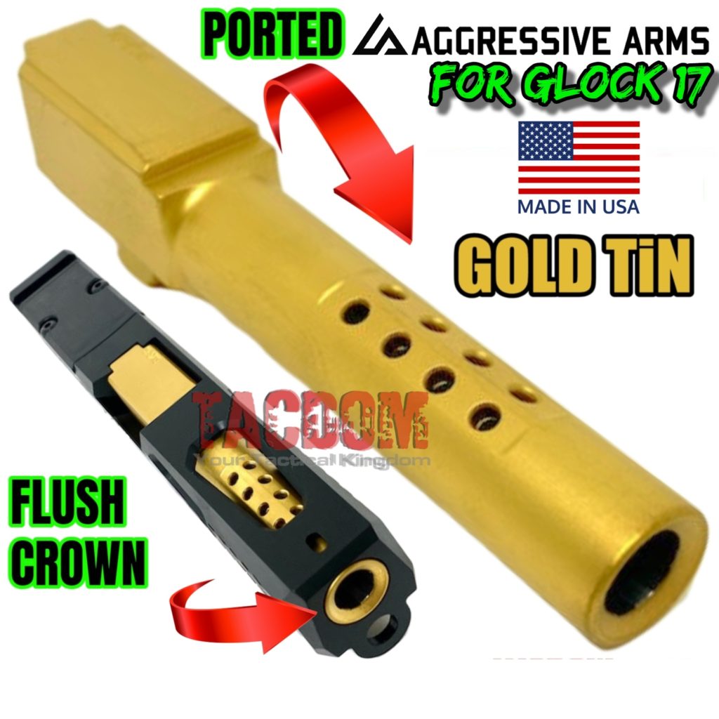 AGGRESSIVE ARMS Gold TIN barrel for the SIG P320C USA MADE