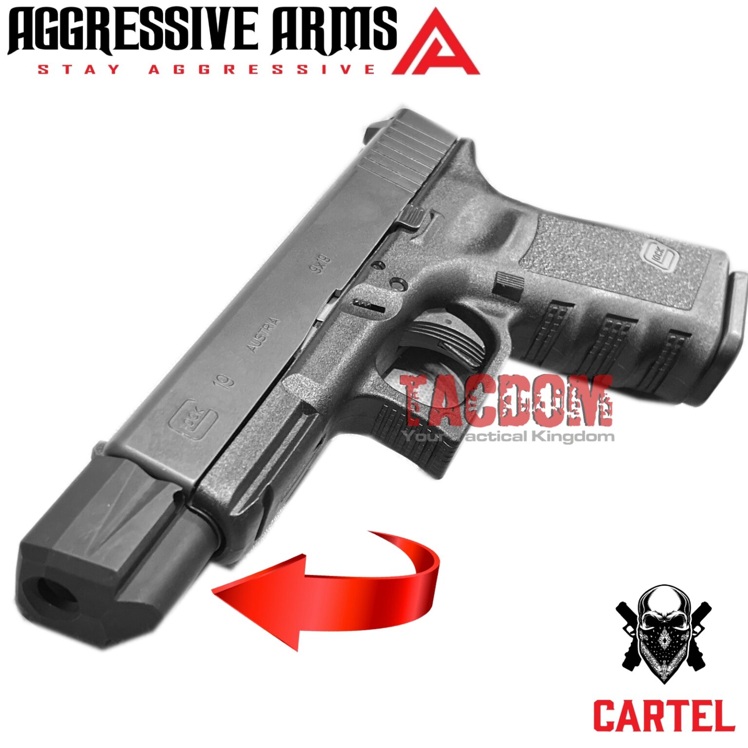 AGGRESSIVE ARMS Cartel SERIES PORTED Recoil REDUCTION COMPENSATOR for ...