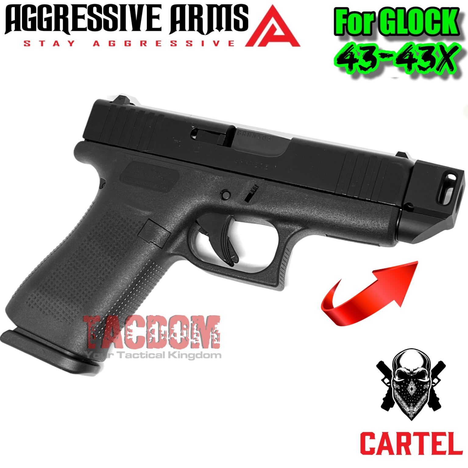 AGGRESSIVE ARMS Cartel SERIES PORTED Recoil REDUCTION COMPENSATOR for
