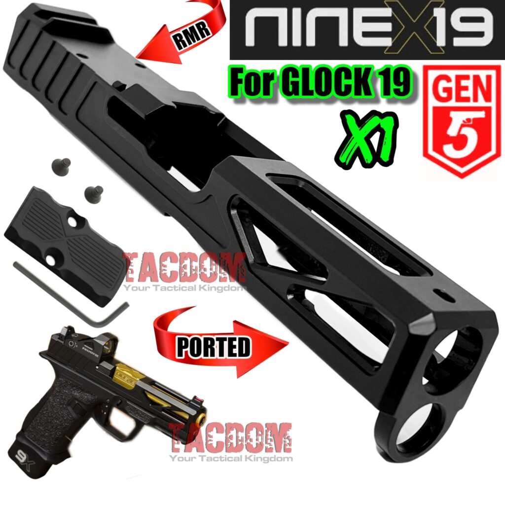 NINEX19 Vapor Ported Slide & Ported Barrel for Glock 19 Gen 4 / 5