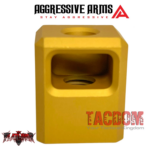 AGGRESSIVE ARMS FLATLINER SERIES PORTED Recoil REDUCTION COMPENSATOR for GEN 3 GLOCK 17 19 34  GOLD - 1/2x28 TPI Thread - Image 6