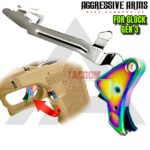 AGGRESSIVE ARMS for GLOCK TRIGGER CHAMELEON SATIN RAINBOW PVD - With POLISHED Bar - GEN 1-4 - 17 19 22 23 26 27 34