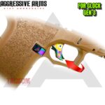 AGGRESSIVE ARMS for GLOCK TRIGGER CHAMELEON SATIN RAINBOW PVD - With POLISHED Bar - GEN 1-4 - 17 19 22 23 26 27 34 - Image 4