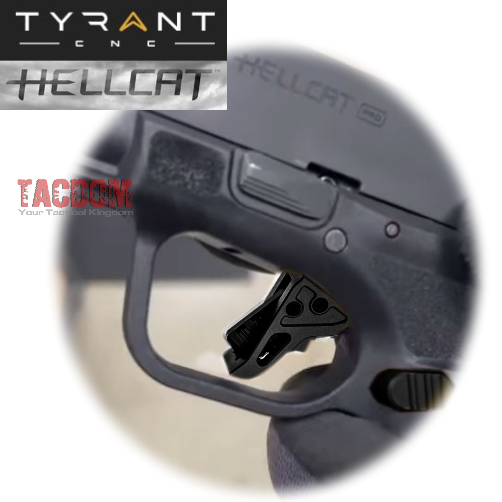 thumbnail image 2 of Tyrant CNC I.T.T.S. Trigger Shoe Upgrade For Springfield Hellcat & Hellcat Pro – Black/Gold, Aluminum 2 of 6