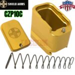 SHIELD ARMS for CZ CZP10C P07 Billet GOLD Aluminum Grip Extension Magazine Plate Pad