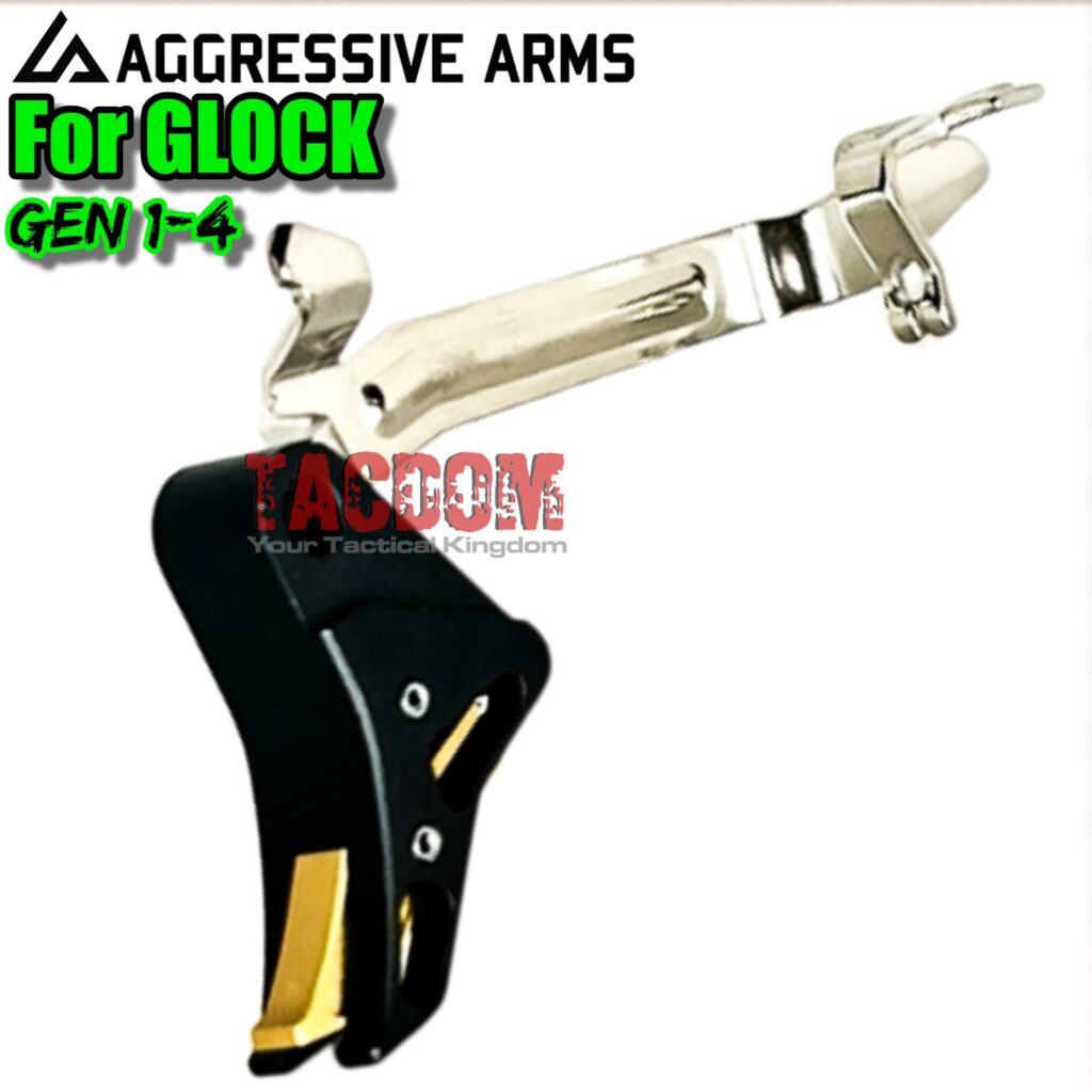 AGGRESSIVE ARMS TRIGGER Black / GOLD COMBO with LOWER PARTS KIT With