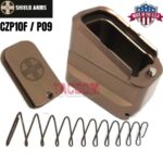 SHIELD ARMS for CZ CZP10F P09 Billet MUD (Like Burnt Bronze) Aluminum Grip Extension Magazine Plate Pad