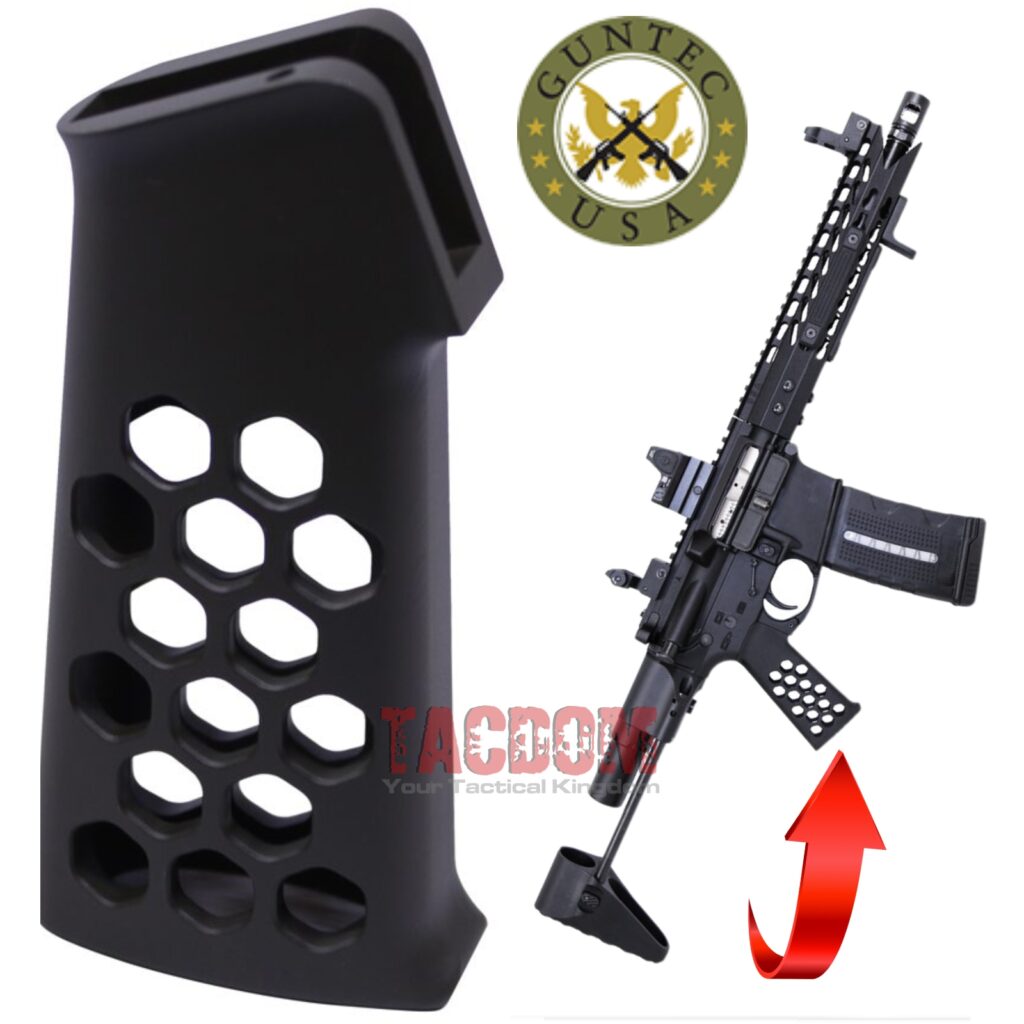 AIRLITE SERIES SKELETONIZED ALUMINUM PISTOL GRIP ANODIZED BLACK AR15 ...