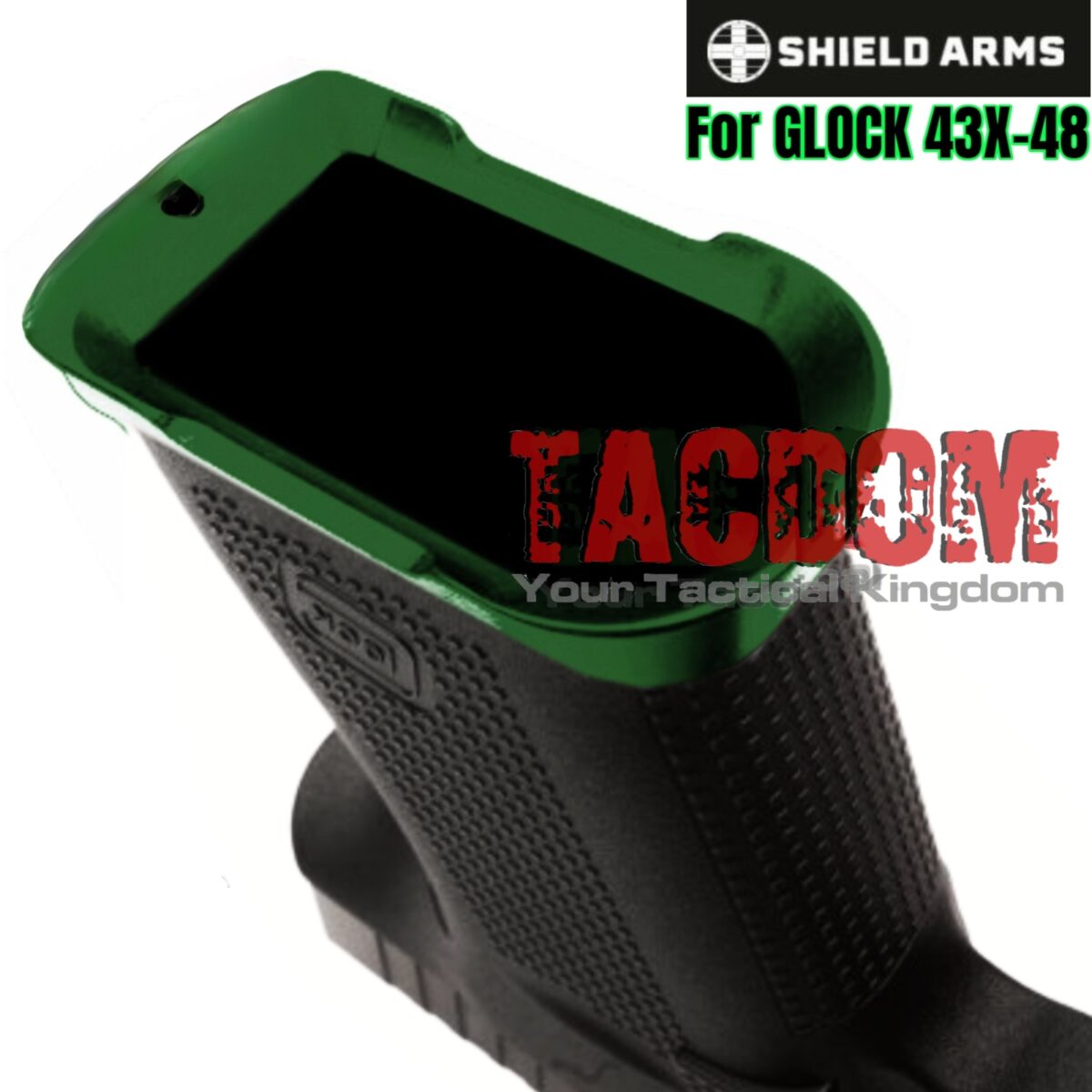 SHIELD ARMS Billet Aluminum GREEN Magwell for Glock 43X & 48 - Made for the S15 magazines - Image 2