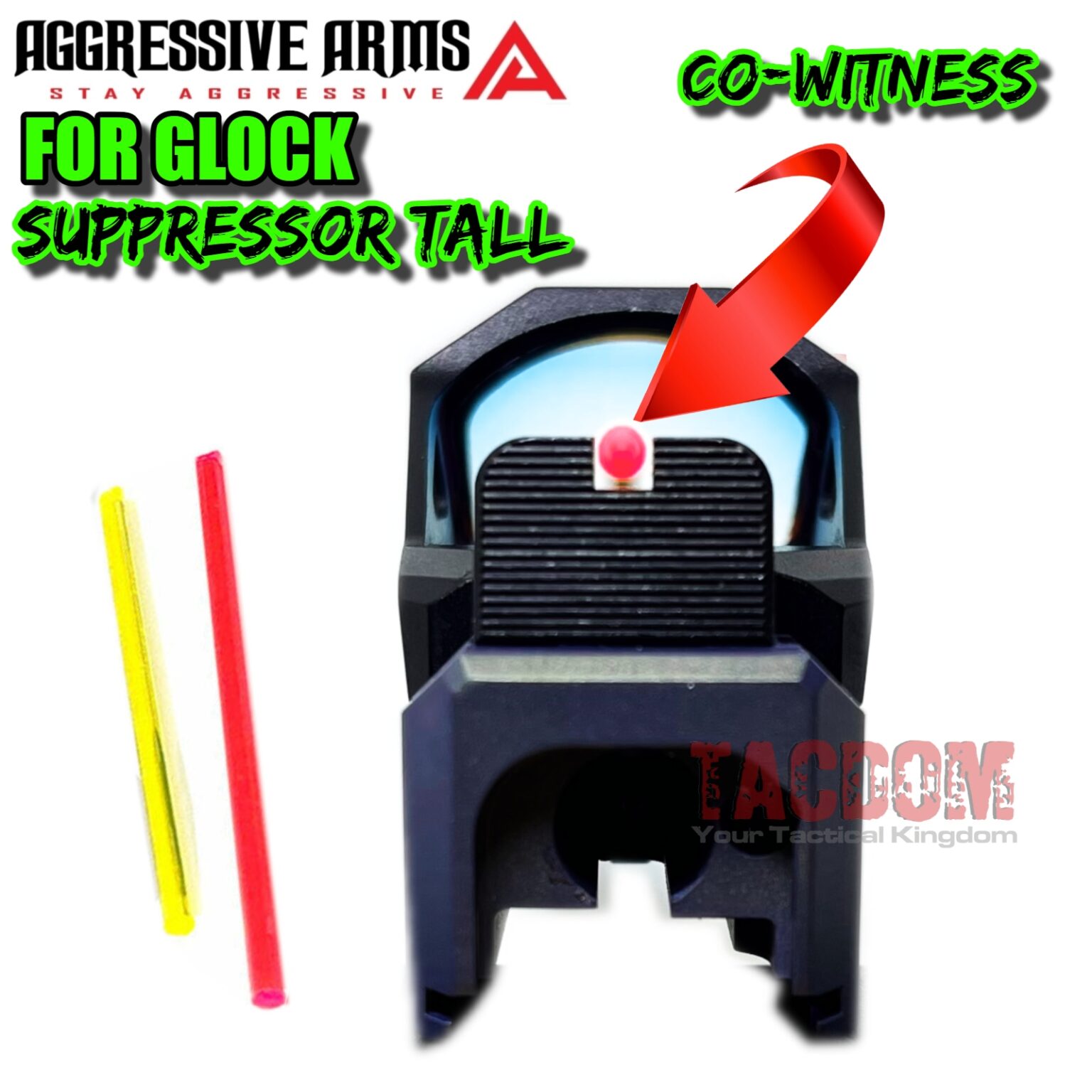 AGGRESSIVE ARMS V2 ROUND REAR RADIUS “STEEL” SUPPRESSOR EXTRA TALL