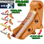 RANGER PROOF / JOHNNY GLOCK COLLABORATION VEX F3 ADJUSTABLE COPPER TRIGGER for GLOCK GEN 1 2 3 4 5 - 17 19 19X 20 21 22 23 24 26 27 31 32 33 34 35 37 36 38 39 43 43x 45 48