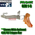RANGER PROOF / JOHNNY GLOCK COLLABORATION VEX F3 ADJUSTABLE COPPER TRIGGER for GLOCK GEN 1 2 3 4 5 - 17 19 19X 20 21 22 23 24 26 27 31 32 33 34 35 37 36 38 39 43 43x 45 48 - Image 8