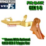 RANGER PROOF / JOHNNY GLOCK COLLABORATION VEX F3 ADJUSTABLE COPPER TRIGGER for GLOCK GEN 1 2 3 4 5 - 17 19 19X 20 21 22 23 24 26 27 31 32 33 34 35 37 36 38 39 43 43x 45 48 - Image 5