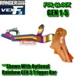 RANGER PROOF / JOHNNY GLOCK COLLABORATION VEX F3 ADJUSTABLE COPPER TRIGGER for GLOCK GEN 1 2 3 4 5 - 17 19 19X 20 21 22 23 24 26 27 31 32 33 34 35 37 36 38 39 43 43x 45 48 - Image 6