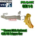 RANGER PROOF / JOHNNY GLOCK COLLABORATION VEX F3 ADJUSTABLE GOLD TRIGGER for GLOCK GEN 1 2 3 4 5 - 17 19 19X 20 21 22 23 24 26 27 31 32 33 34 35 37 36 38 39 43 43x 45 48 - Image 7