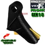 RANGER PROOF / JOHNNY GLOCK COLLABORATION VEX F3 Black GOLD ADJUSTABLE TRIGGER for GLOCK GEN 1 2 3 4 5 - 17 19 19X 20 21 22 23 24 26 27 31 32 33 34 35 37 36 38 39 43 43x 45 48 - Image 3