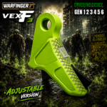 WARFINGER / JOHNNY GLOCK COLLABORATION VEX F3 ZOMBIE GREEN ADJUSTABLE TRIGGER for GLOCK GEN 1 2 3 4 5 6 - 17 19 19X 20 21 22 23 24 26 27 31 32 33 34 35 37 36 38 39 43 43x 45 48 - Image 3